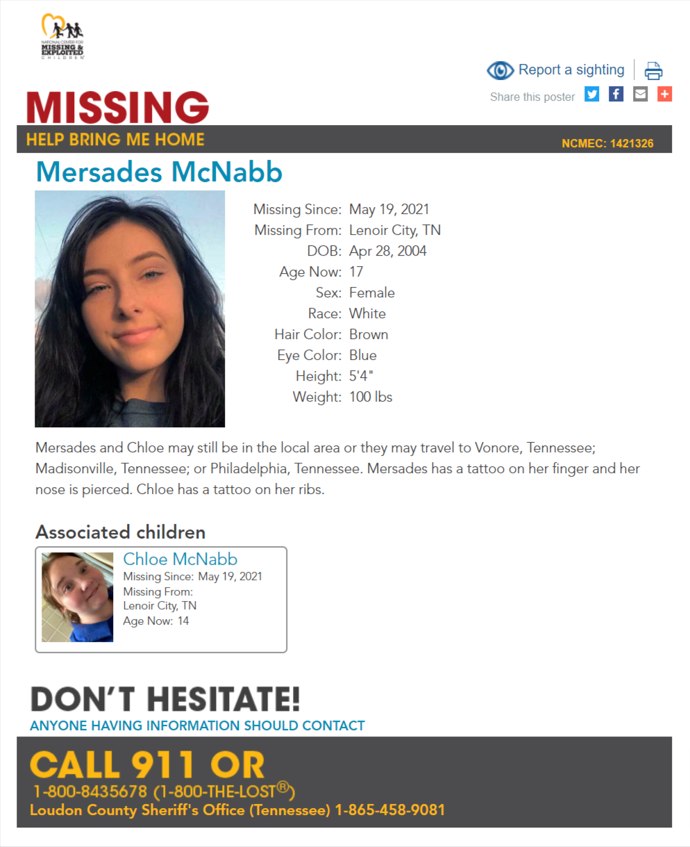 Mersades McNabb NCMC1421326c1 2021-05-19 Lenoir City TN