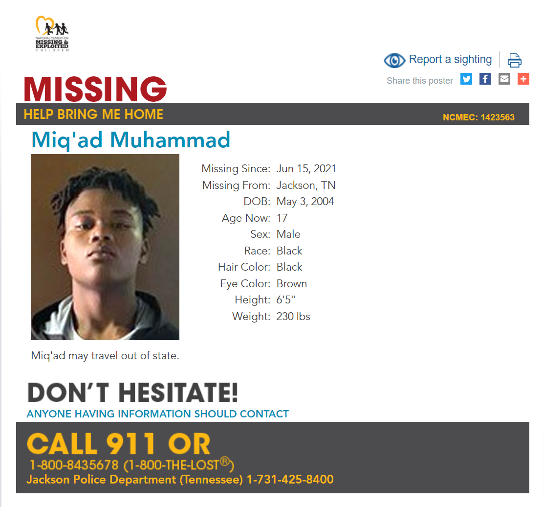 Miq'ad Muhammad NCMC1423563c1 2021-06-15 Jackson TN
