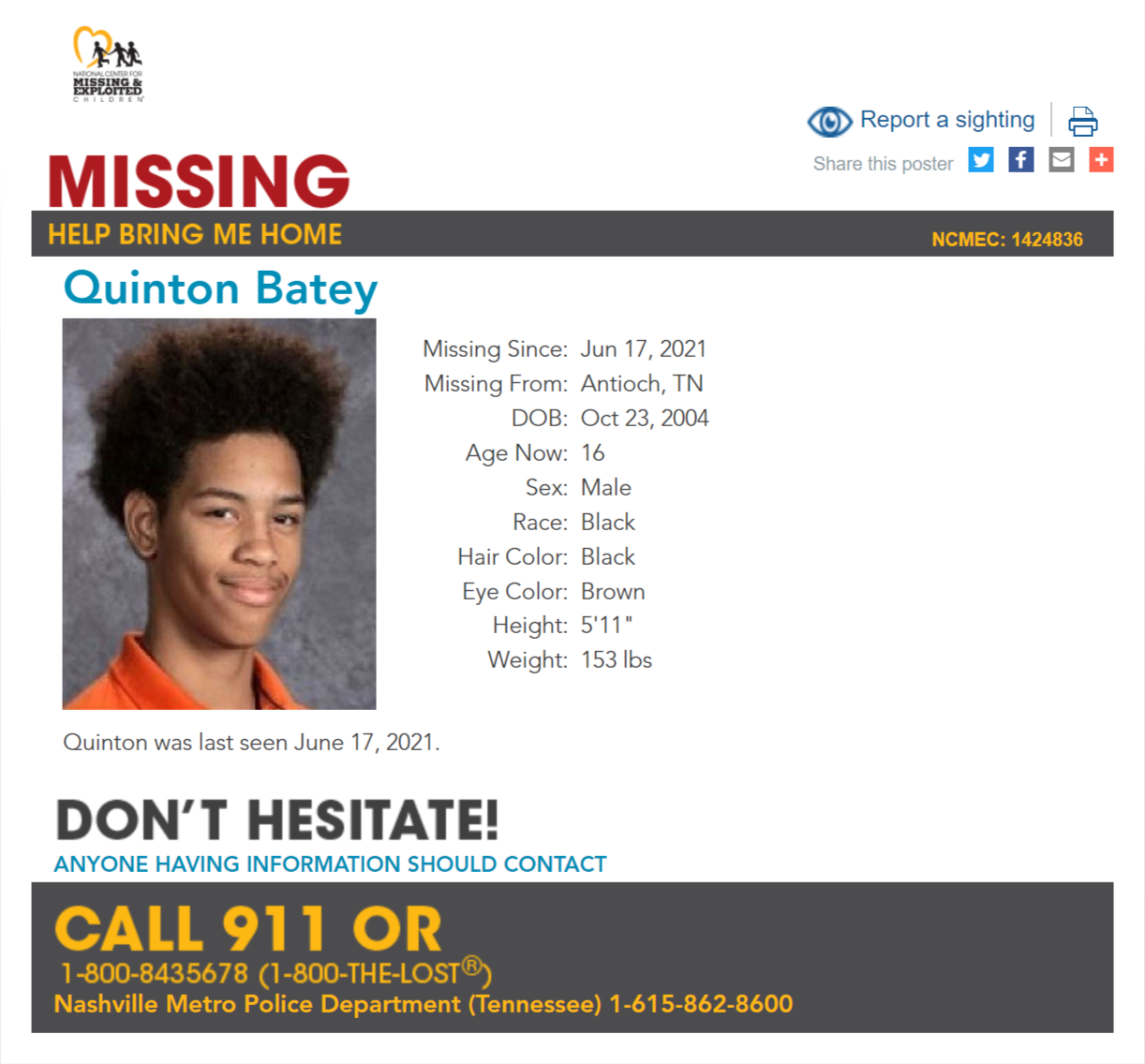 Quinton Batey NCMC1424836c1 2021-06-17 - Antioch TN - Middle TN