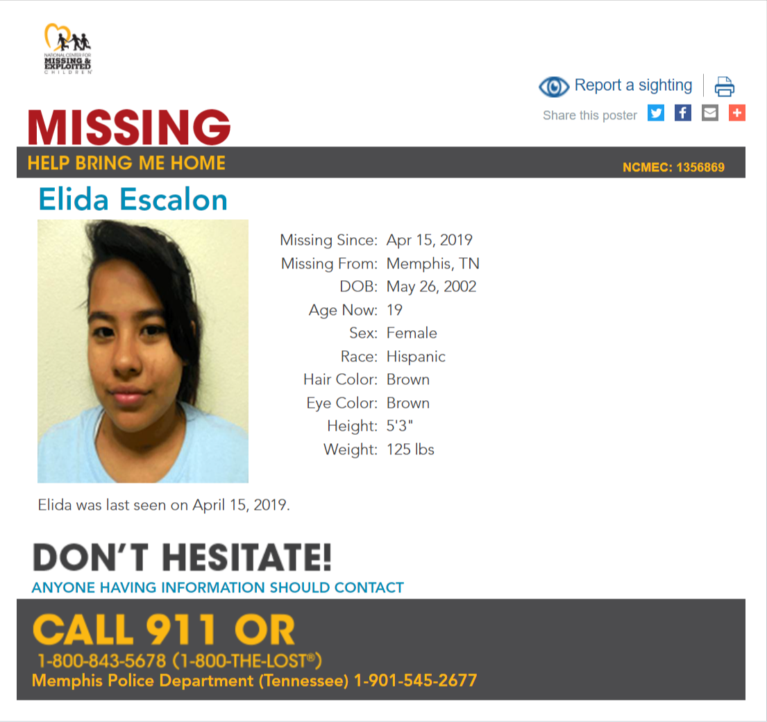 Elida Escalon NCMC1356869c1 2019-04-15 - Memphis TN - West TN