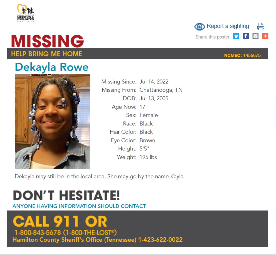 Dekayla Rowe NCMC1455675c1 2022-07-14 - Chattanooga TN - East TN
