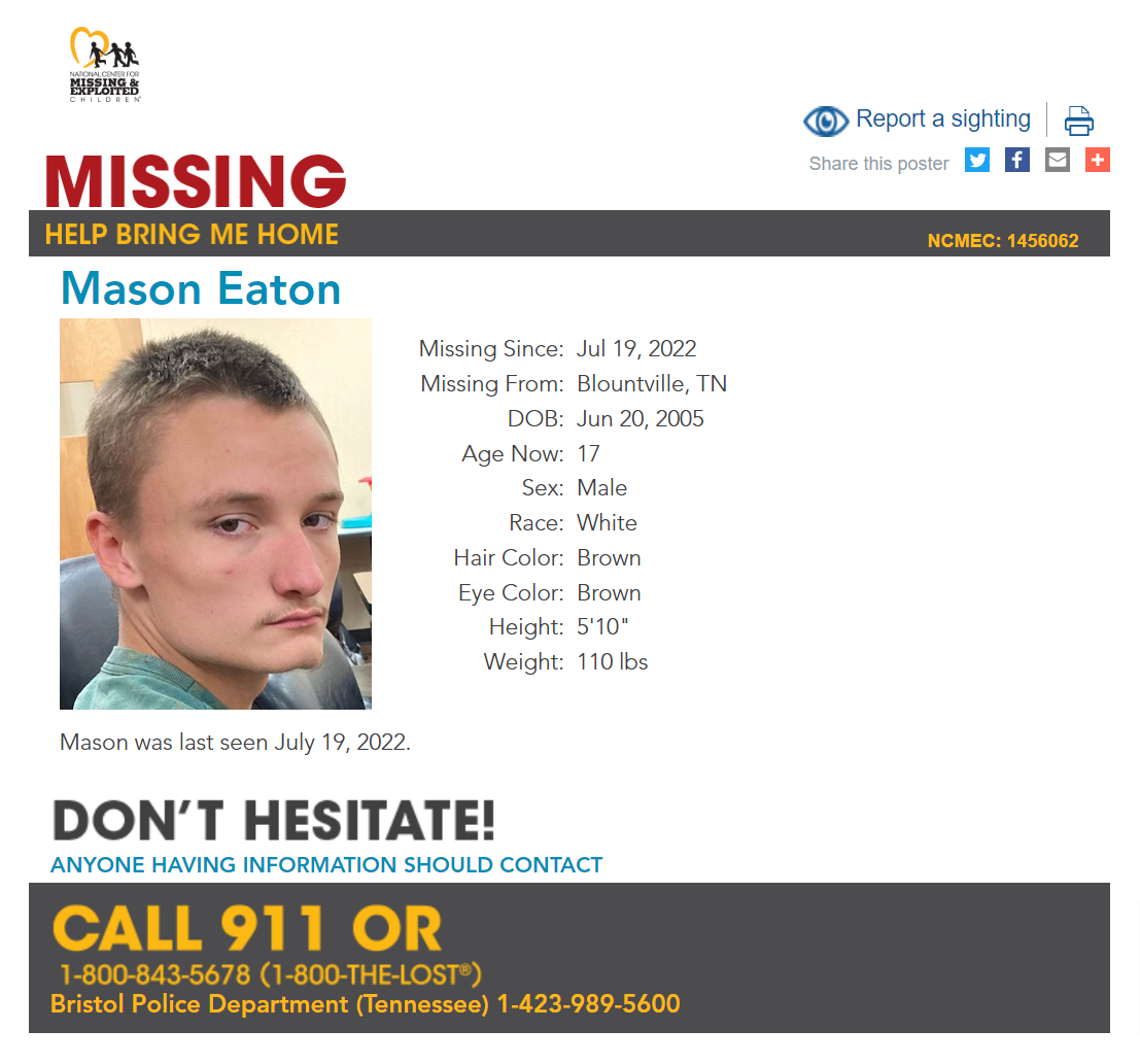 Mason Eaton NCMC1456062c1 2022-07-19 - Blountville TN - East TN