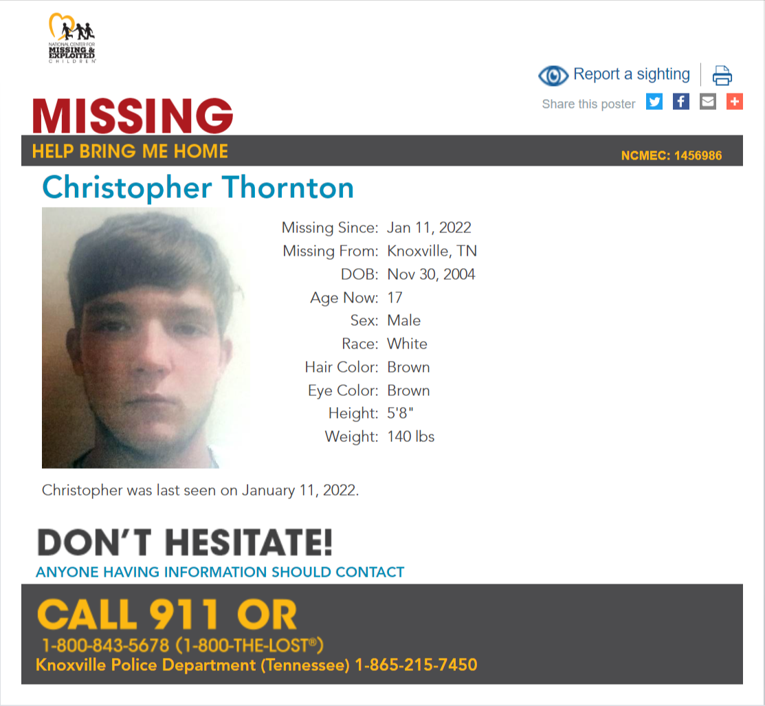 Christopher Thornton NCMC1456986c1 2022-01-11 - Knoxville TN - East TN