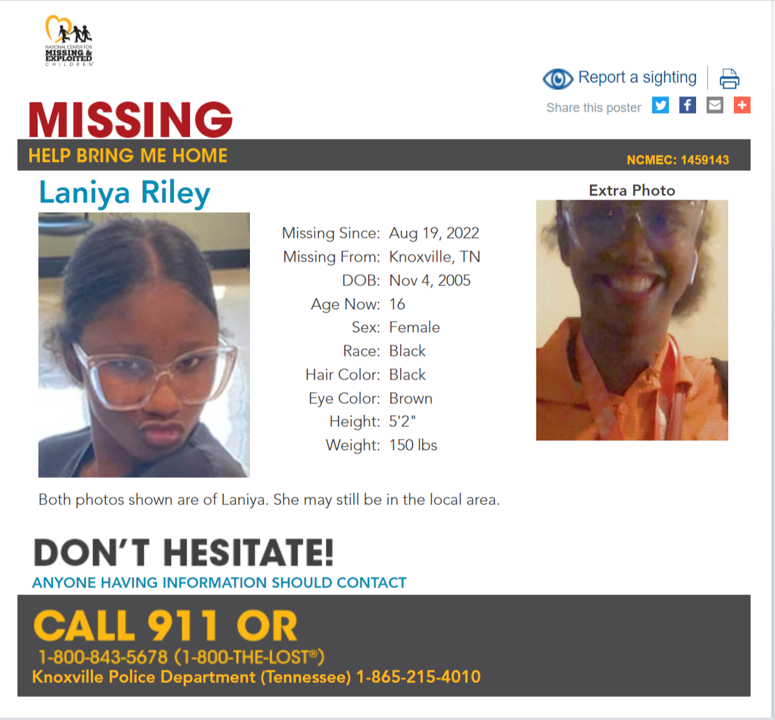 Laniya Riley NCMC1459143c1 poster 2022-08-19 - Knoxville TN - East TN