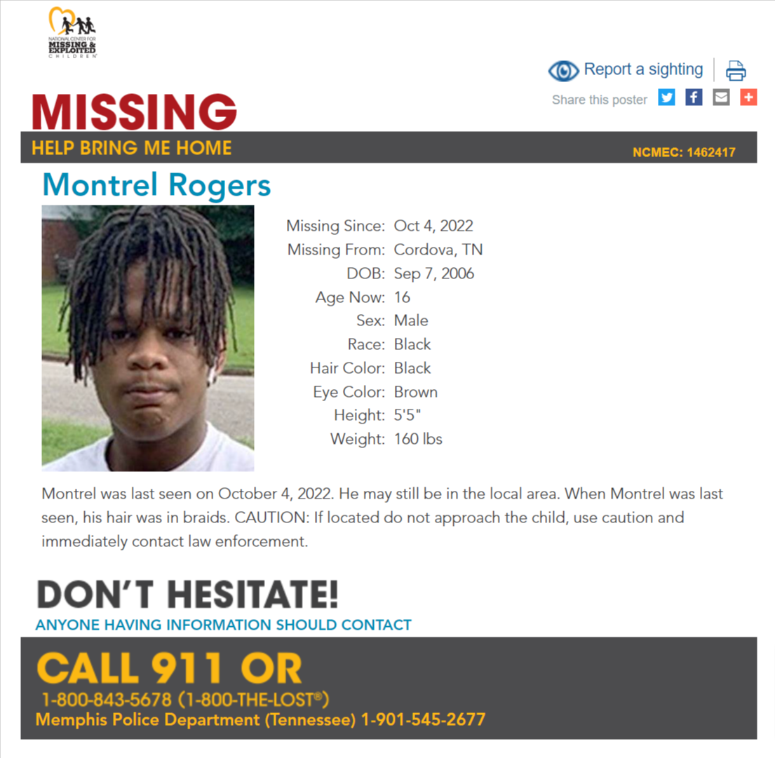 Montrel Rogers NCMC1462417c1 2022-10-04 - Cordova TN - West TN