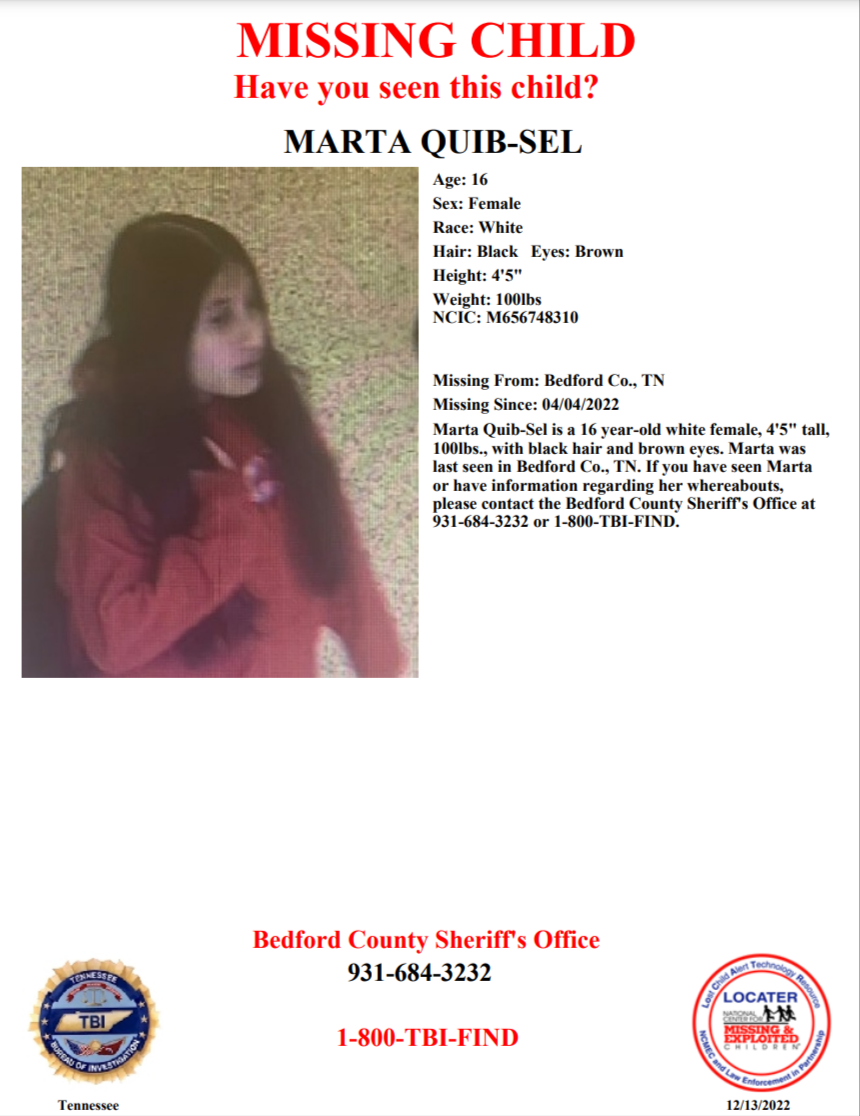 Marta Quib-Sel TBI poster 2022-04-04 - Bedford Co TN - Middle TN