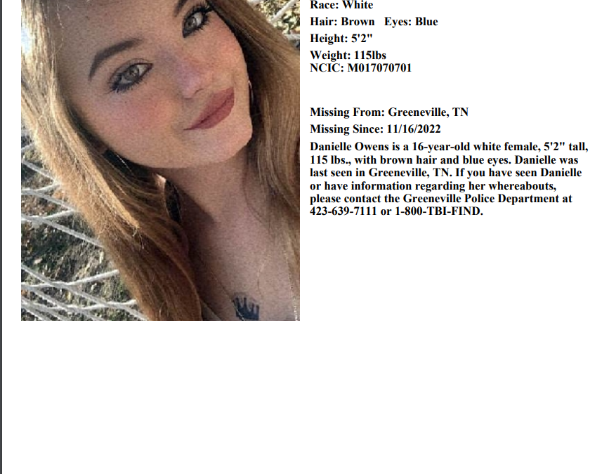 Danielle Owens 2022-11-16 – Greeneville TN – East TN