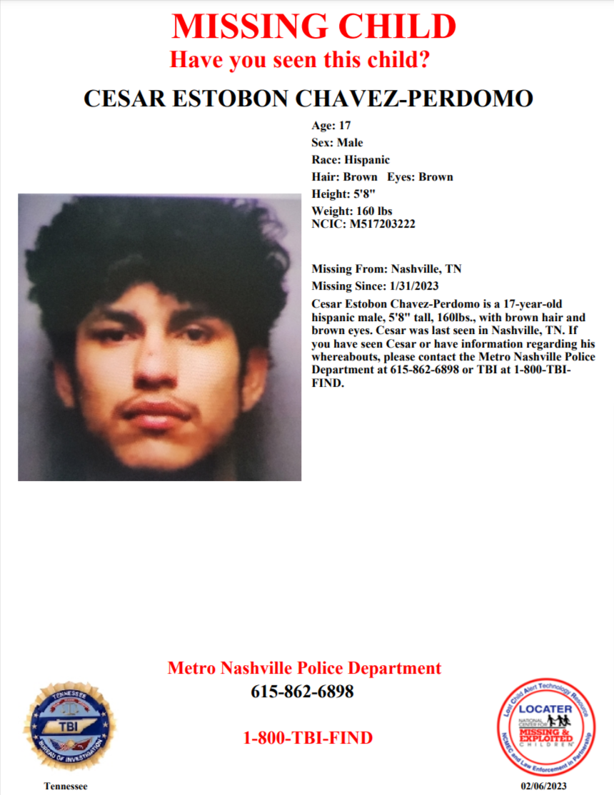 Cesar Estobon Chavez-Perdomo poster 2023-01-31 Nashville TN - Middle TN