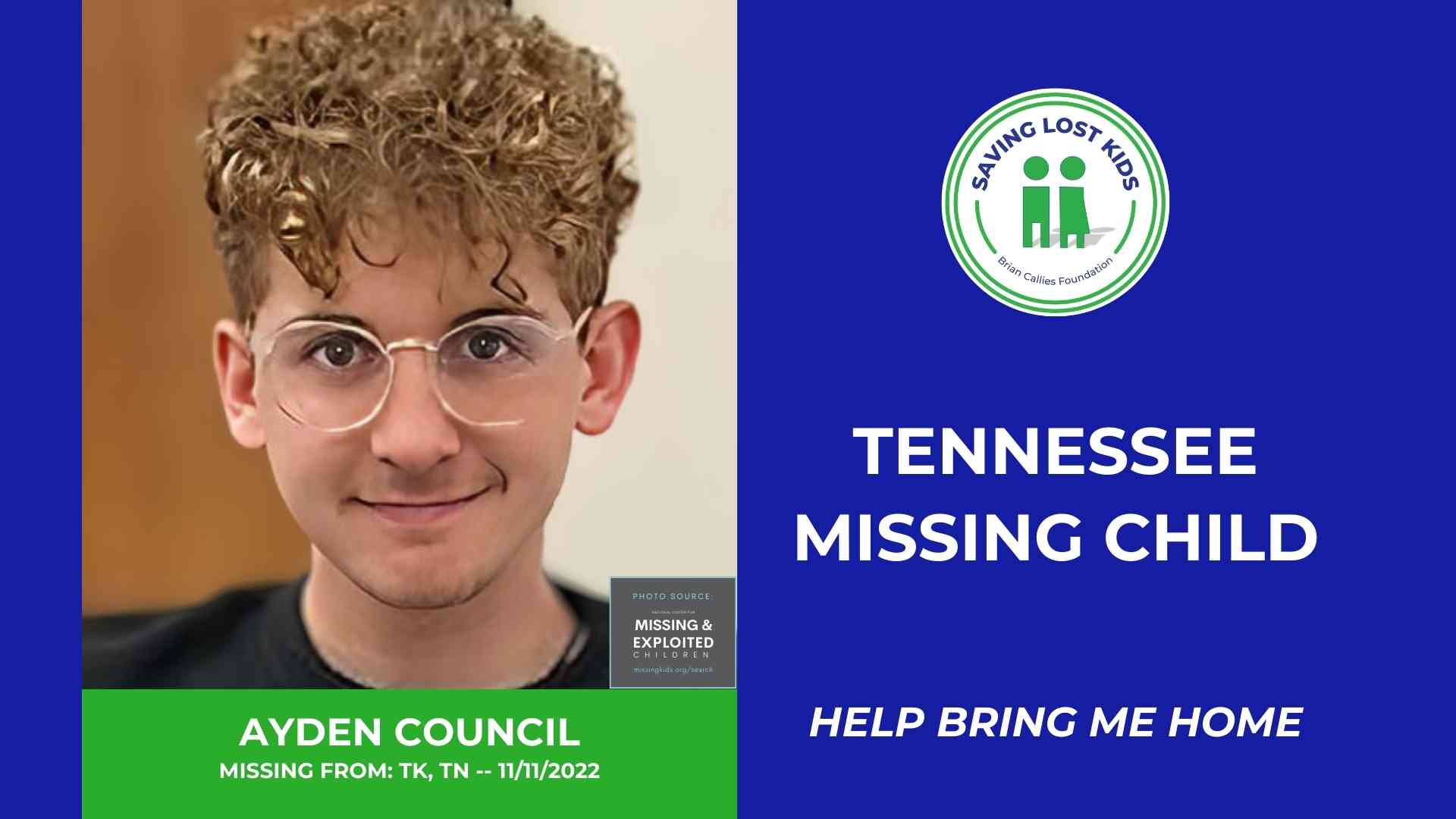 AYDEN COUNCIL - 18YO MISSING GREENE COUNTY, TN MALE - EAST TN hdr