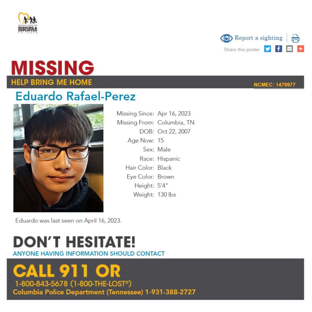 Eduardo Rafael-Perez NCMC NET poster 2023-04-16 - Columbia TN