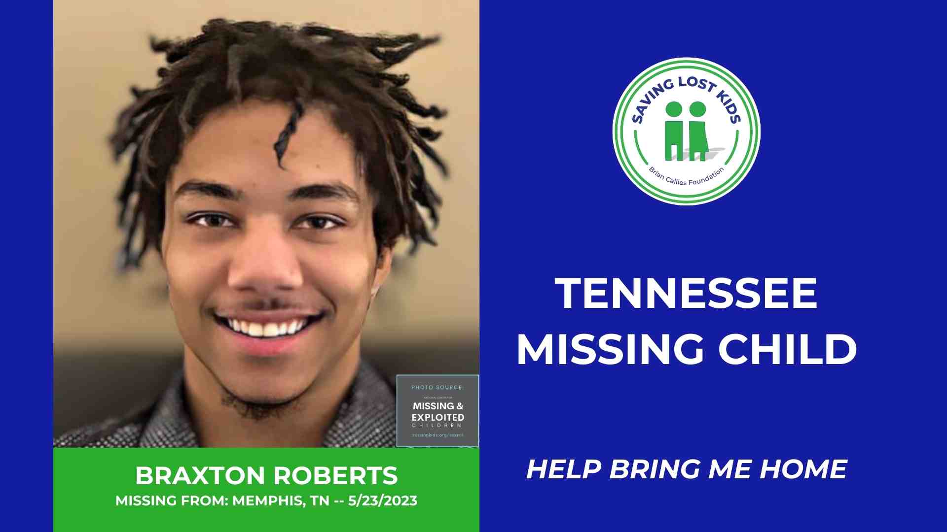 BRAXTON ROBERTS - 17YO MISSING MEMPHIS TN BOY - WEST TN hdr