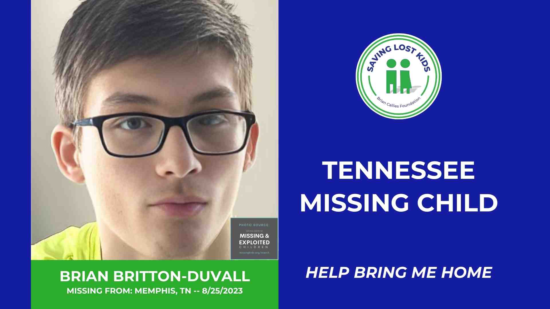 BRIAN BRITTON-DUVALL - 17YO MISSING MEMPHIS, TN BOY - WEST TN hdr