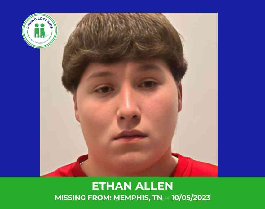 ETHAN ALLEN – 16YO MISSING MEMPHIS, TN BOY – WEST TN