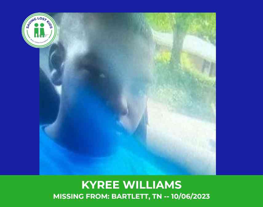 KYREE WILLIAMS – 13YO MISSING BARTLETT, TN BOY – WEST TN