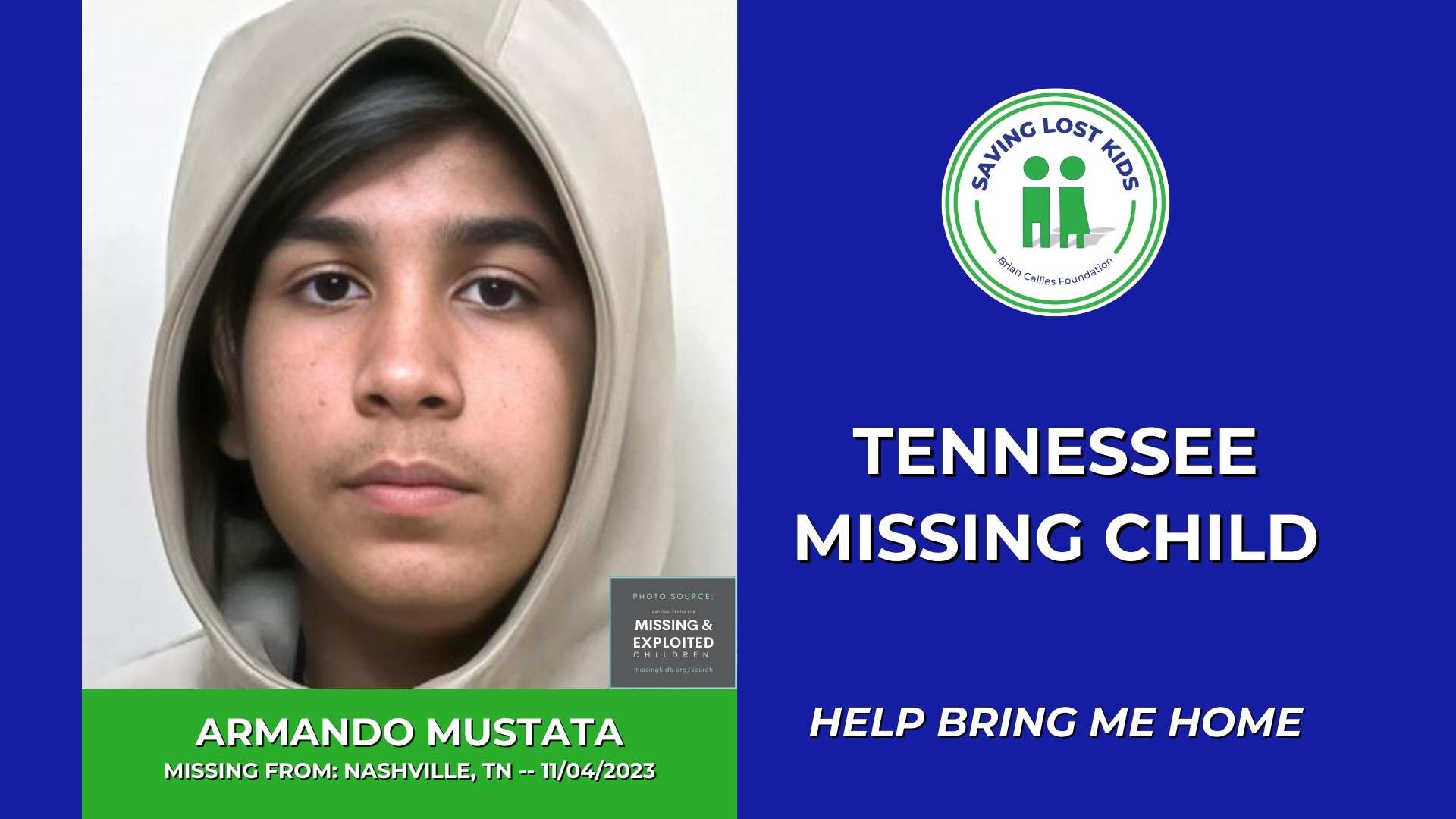 ARMANDO MUSTATA - 15YO MISSING NASHVILLE, TN BOY - MIDDLE TN hdr
