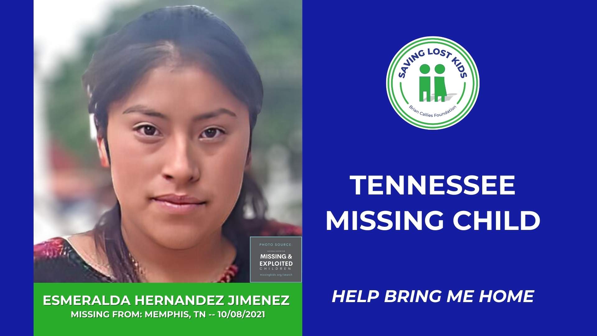 ESMERALDA HERNANDEZ JIMENEZ - 19YO MISSING MEMPHIS, TN FEMALE - WEST TN hdr