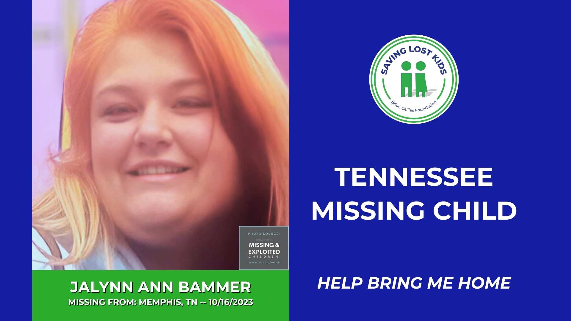 JALYNN ANN BAMMER - 15YO MISSING MEMPHIS, TN GIRL - WEST TN hdr
