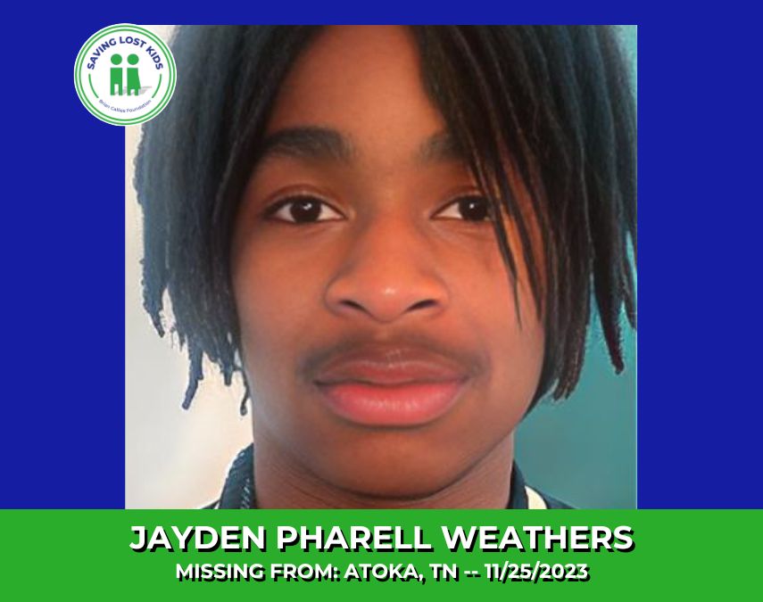 JAYDEN PHARELL WEATHERS – 16YO MISSING ATOKA, TN BOY – WEST TN